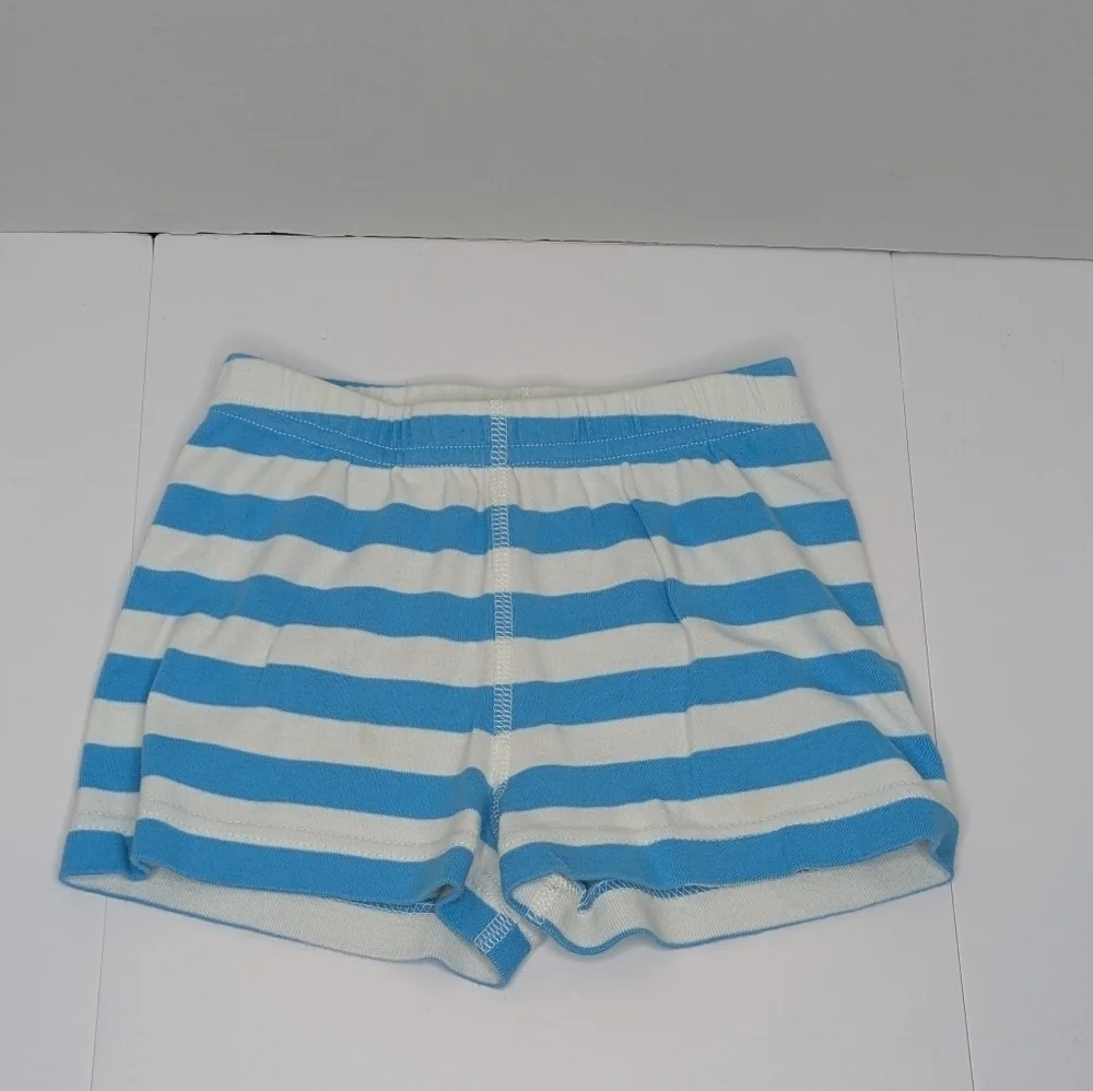 Hanna Anderson Flower Stripe Short PJ Pajama Set 100 4